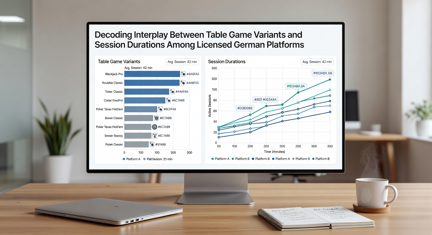 Darstellung von Sitzungsdauern bei verschiedenen Tischspielen in deutschen Online-Umgebungen