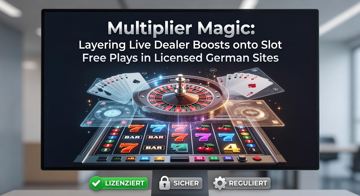 Grafik zeigt Multiplier-Effekte bei der Kombination von Slot-Free-Plays und Live-Dealer-Boosts in einem deutschen Online-Casino